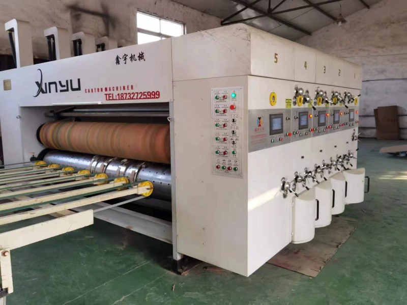 出售纸箱设备2800×410四色水墨印刷机模切免板开槽堆码机图3